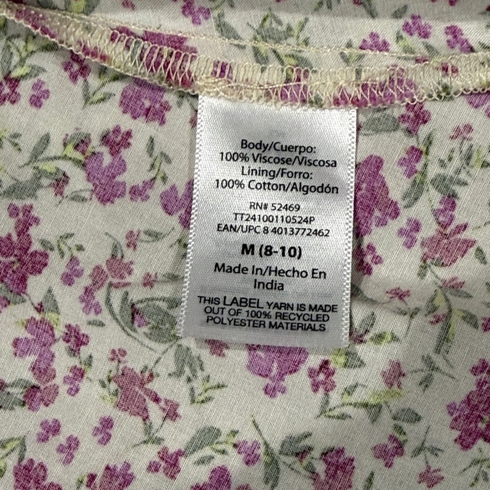 Time and Tru Floral Elastic Waist Midi Dress – Size Medium - Picture 7 of 10